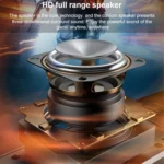 SOAIY SH39 Upgraded Edition Mechanical Button + Mirror Display + Clock Alarm + Big Speaker Desktop Home Gaming Bluetooth Speaker - Image 3