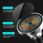12PRO 15W Aluminum Alloy MagSafe Magnetic Car Wireless Charger Mobile Phone Holder - Image 5