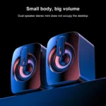 A2 USB 2.0 Wire-controlled Illuminated Mobile Phone Computer Mini Desktop Speaker - Image 2