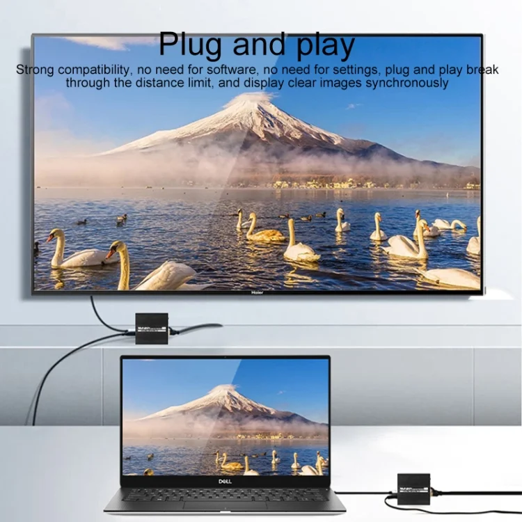 IP8G1245B_5.webp Measy ET100 HDMI Extender Transmitter + Receiver Converter Ethernet Cable, Transmission Distance: 70m - Image 6