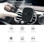 NILLKIN MC027 Car Air Outlet Vent Mount Clamp Holder 10W Fast Charging Qi Magnetic Wireless Charger - Image 5