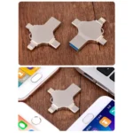 Cross 4 in 1 64GB 8 Pin + Micro USB + USB-C / Type-C + USB 3.0 Metal Flash Disk - Image 7