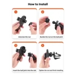 ROCK W31 Car Gravity Wireless Charging Air Outlet Bracket - Image 9