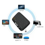 H18 2.4GHz Mini Wireless Air Mouse QWERTY Keyboard with Touchpad / Vibration for PC, TV - Image 9