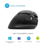 DELUX M618 Mini 2.4G Wireless 2400DPI USB Rechargeable Ergonomic Vertical Mouse - Image 4