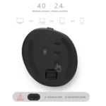 DELUX M618 Mini 2.4G Wireless 2400DPI USB Rechargeable Ergonomic Vertical Mouse - Image 7