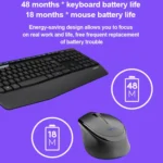 Logitech MK345 Wireless Full-size Keyboard + 2.4GHz 1000DPI Wireless Optical Mouse Set with Nano Receiver - Image 9