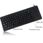 DS-8800 PS / 2 Interface Prevent Water Splashing Laser Engraving Character One-piece Wired Touchpad Keyboard, Length: 1.5m - Image 3