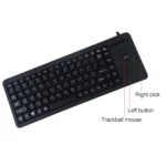 DS-8900 USB Interface Prevent Water Splashing Laser Engraving Character One-piece Wired Trackball Keyboard, Length: 1.5m - Image 3