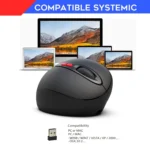 HXSJ T31 2.4GHz 2400DPI Three-speed Adjustable 7-keys Rechargeable Vertical Wireless Optical Mouse - Image 12