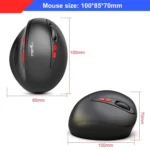 HXSJ T31 2.4GHz 2400DPI Three-speed Adjustable 7-keys Rechargeable Vertical Wireless Optical Mouse - Image 7