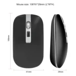 HXSJ M30 Rechargeable Wireless Mouse Metal Wheel Mute 2.4G Office Mouse 500 mAh Built-in Battery - Image 12