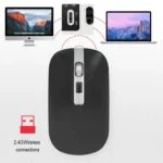 HXSJ M30 Rechargeable Wireless Mouse Metal Wheel Mute 2.4G Office Mouse 500 mAh Built-in Battery - Image 8