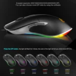 iMICE X6 Wired Mouse  6-button Colorful RGB Gaming Mouse - Image 3