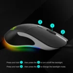 iMICE X6 Wired Mouse  6-button Colorful RGB Gaming Mouse - Image 5
