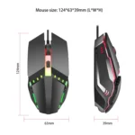HXSJ S200 USB2.0 1600dpi Adjustable 4-Keys Colorful Glowing Wired Gaming Mouse, Length: 1.5m - Image 7
