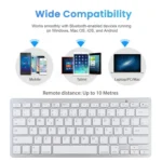 WB-8022 Ultra-thin Wireless Bluetooth Keyboard, German Keys - Image 12