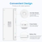 WB-8022 Ultra-thin Wireless Bluetooth Keyboard, German Keys - Image 8