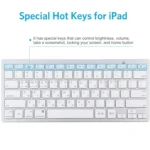 WB-8022 Ultra-thin Wireless Bluetooth Keyboard for iPad, Samsung, Huawei, Xiaomi, Tablet PCs or Smartphones, Ko Language Keys - Image 11