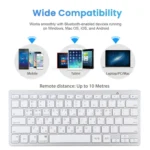 WB-8022 Ultra-thin Wireless Bluetooth Keyboard for iPad, Samsung, Huawei, Xiaomi, Tablet PCs or Smartphones, Ko Language Keys - Image 12