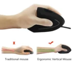 CM0093 Rechargeable Version 2.4GHz Three-button Wireless Optical Mouse Vertical Mouse for Left-hand, Resolution: 1000DPI / 1200DPI / 1600DPI - Image 7
