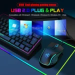 HXSJ X100 7-buttons 3600 DPI Cool Glowing Wired Gaming Mouse, Cable Length: 1.5m - Image 7