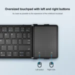 B1053 Leather Portable Tri-Fold Bluetooth Keyboard - Image 6