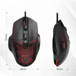 MKESPN X11 7-buttons 7200DPI RGB Wired Macro-definition Gaming Mouse - Image 2
