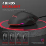 MKESPN X11 7-buttons 7200DPI RGB Wired Macro-definition Gaming Mouse - Image 4