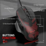 MKESPN X11 7-buttons 7200DPI RGB Wired Macro-definition Gaming Mouse - Image 5