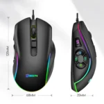 MKESPN X9 10 Buttons 7200DPI RGB Macro Definition Gaming Wired Mouse - Image 2