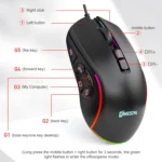 MKESPN X9 10 Buttons 7200DPI RGB Macro Definition Gaming Wired Mouse - Image 3
