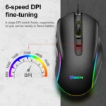 MKESPN X9 10 Buttons 7200DPI RGB Macro Definition Gaming Wired Mouse - Image 7