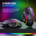 MKESPN X15 Full Speed 12800DPI 12 Buttons Macro Definition RGB Wired Mouse - Image 3