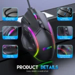 MKESPN X15 Full Speed 12800DPI 12 Buttons Macro Definition RGB Wired Mouse - Image 7