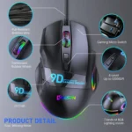 MKESPN X10 9-Buttons RGB Wired Macro Definition Gaming Mouse - Image 6