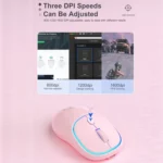 iMICE W-618 Rechargeable 4 Buttons 1600 DPI 2.4GHz Bluetooth Silent Wireless Mouse for Computer PC Laptop - Image 6