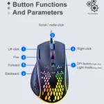 iMICE T97 Gaming Mouse RGB LED Light USB 7 Buttons 7200 DPI Wired Gaming Mouse - Image 7