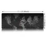Extended Large Anti-Slip World Map Pattern Soft Rubber Smooth Cloth Surface Game Mouse Pad Keyboard Mat, Size: 80 x 30cm - Image 3