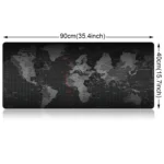 Extended Large Anti-Slip World Map Pattern Soft Rubber Smooth Cloth Surface Game Mouse Pad Keyboard Mat, Size: 90 x 40cm - Image 3