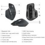 Logitech MX Master 3s 8000DPI 2.4GHz Ergonomic Wireless Bluetooth Dual Mode Mouse - Image 2