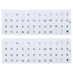 2pcs Round Transparent Keyboard Stickers Russian Key Protector