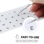 2pcs Round Transparent Keyboard Stickers Russian Key Protector - Image 3