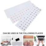 2pcs Round Transparent Keyboard Stickers Russian Key Protector - Image 4