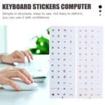 2pcs Round Transparent Keyboard Stickers Russian Key Protector - Image 5