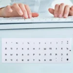 2pcs Round Transparent Keyboard Stickers Russian Key Protector - Image 6