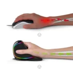 DELUX M618 Plus RGB Wired Optical Mouse Ergonomic Vertical Mouse 4000DPI - Image 4