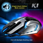Chasing Leopard K1 USB 1600DPI Three-speed Adjustable LED Backlight Mute Wired Optical Gaming Mouse, Length: 1.3m - Image 7