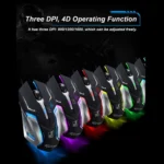 Chasing Leopard K1 USB 1600DPI Three-speed Adjustable LED Backlight Mute Wired Optical Gaming Mouse, Length: 1.3m - Image 10