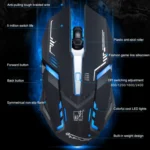 Chasing Leopard V17 USB 2400DPI Four-speed Adjustable Line Pattern Wired Optical Gaming Mouse with LED Breathing Light, Length: 1.45m - Image 11